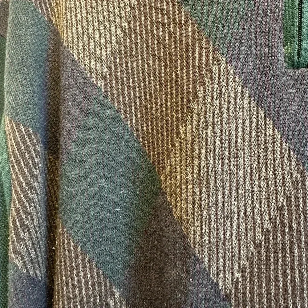 Alex Cannon Men’s Vintage Argyle Quarter zip sweater preppy academia Size XXL